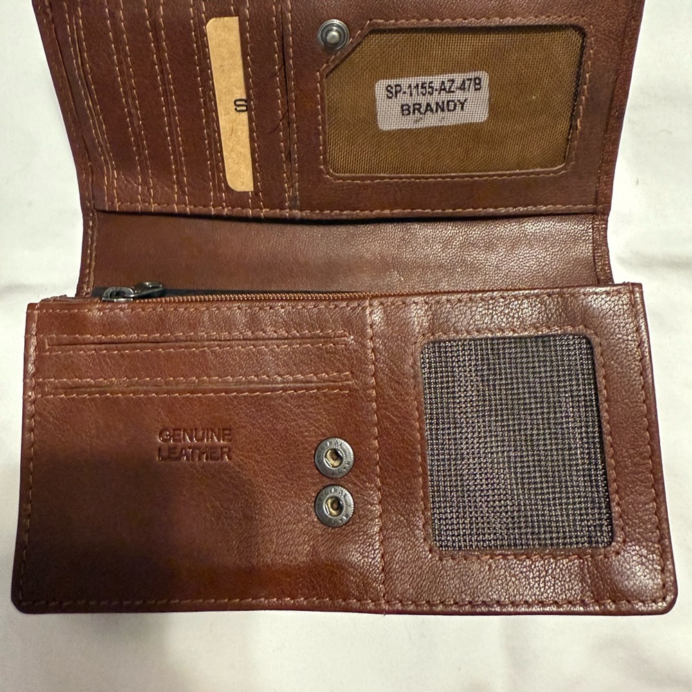 NWT Spikes & Sparrow Brown Leather Wallet - Picture 2 of 16